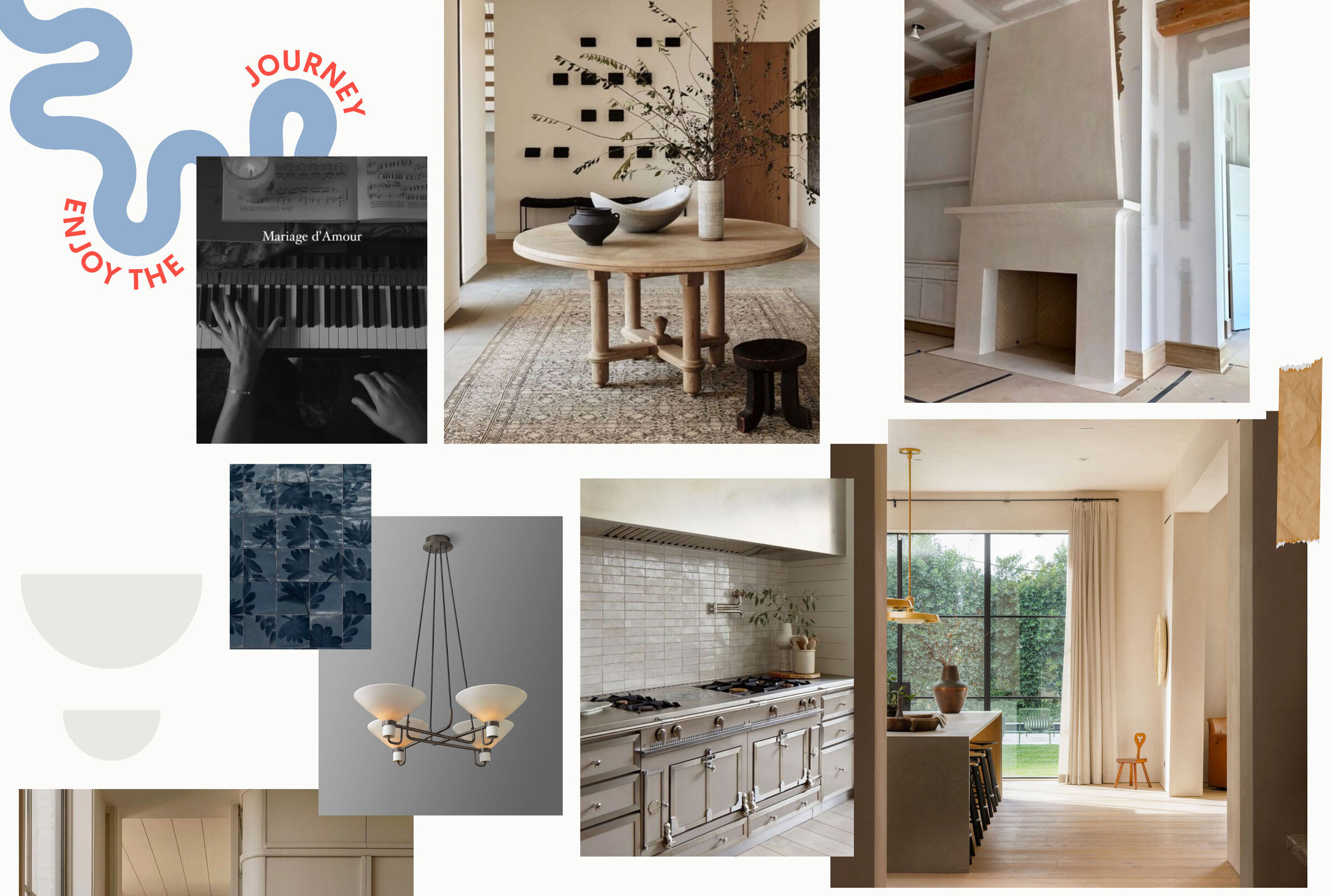 Haven Studios interior design concept board and completed room details
